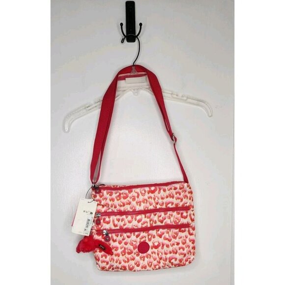 Kipling Alvar Functional Crossbody Bag Latin Cheetah NWT Zip Pockets Keychain - Picture 1 of 7